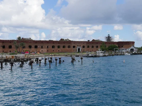 Amplia Vista Fort Jefferson Parque Nacional Dry Tortugas Una Las — Foto de Stock