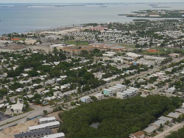 Średnie Zbliżenie Widok Lotu Ptaka Key West Floryda Widok Okna — Zdjęcie stockowe