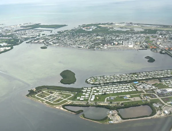 Escénico Key West Vista Aérea Vista Desde Una Ventana Avión — Foto de Stock