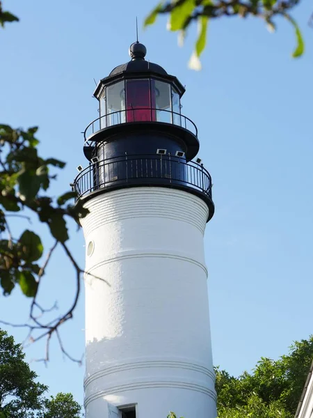 Pohled Výšku Horní Poloviny Majáku Key West Floridě — Stock fotografie