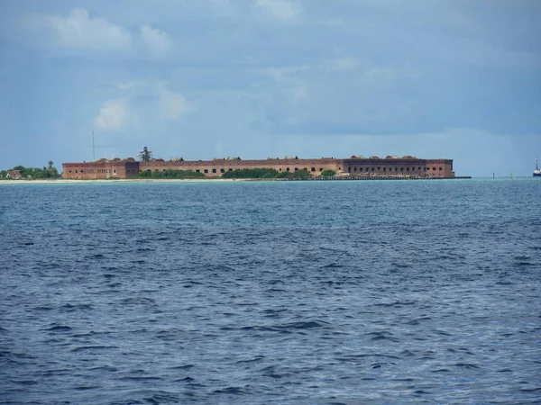 Fort Jefferson Visto Desde Lejos Parque Nacional Dry Tortugas — Foto de Stock
