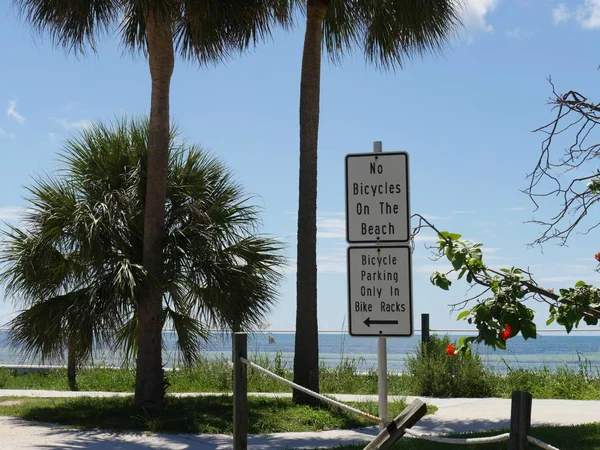 Sinais Beira Estrada Longo Costa Roosevelt Boulevard Key West Flórida — Fotografia de Stock