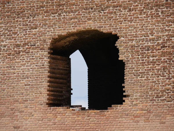 Eines Der Offenen Fenster Von Fort Jefferson Einer Historischen Militärfestung — Stockfoto