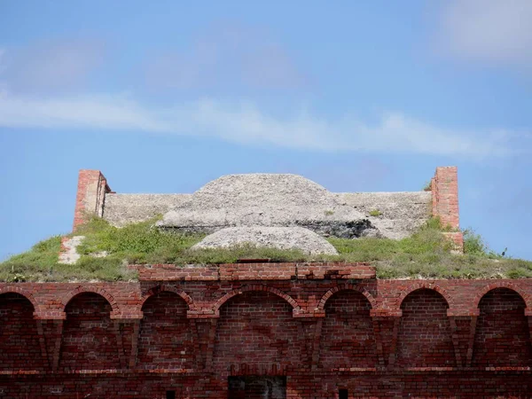 Přední Pohled Horní Část Pevnosti Jefferson Národní Park Suchého Tortugas — Stock fotografie