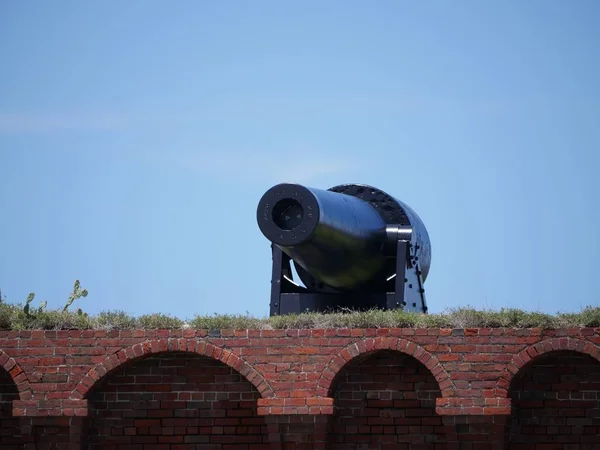 Old Cannon Top Fort Jefferson Dry Tortugas National Park Florida — Stock Photo, Image