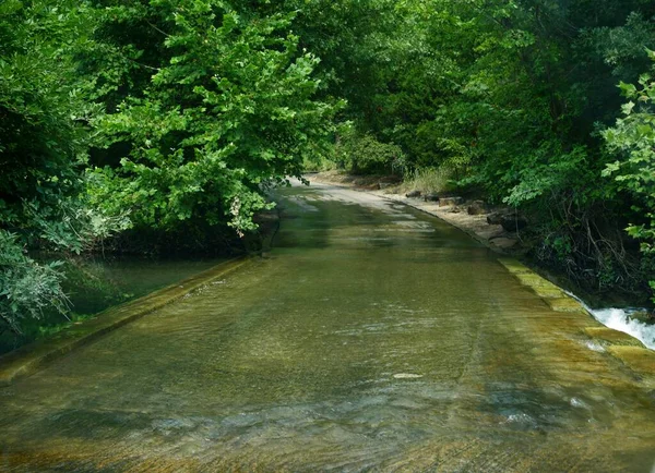 Deck Ponte Sono Área Recreação Nacional Chickasaw Enxofre Oklahoma — Fotografia de Stock