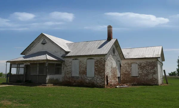 Ένα Από Ιστορικά Κτίρια Στο Fort Reno Μια Στρατιωτική Θέση — Φωτογραφία Αρχείου