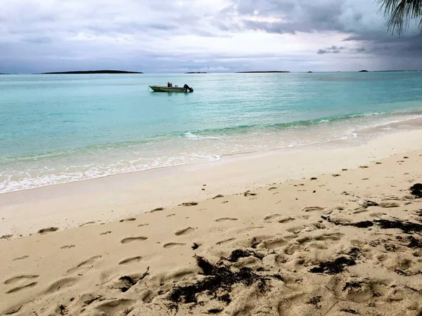 Playa Tropical Georgetown Bahamas Hermoso Día — Foto de Stock