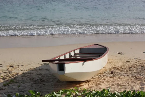 Beac 'ın yanındaki küçük beyaz tekne.