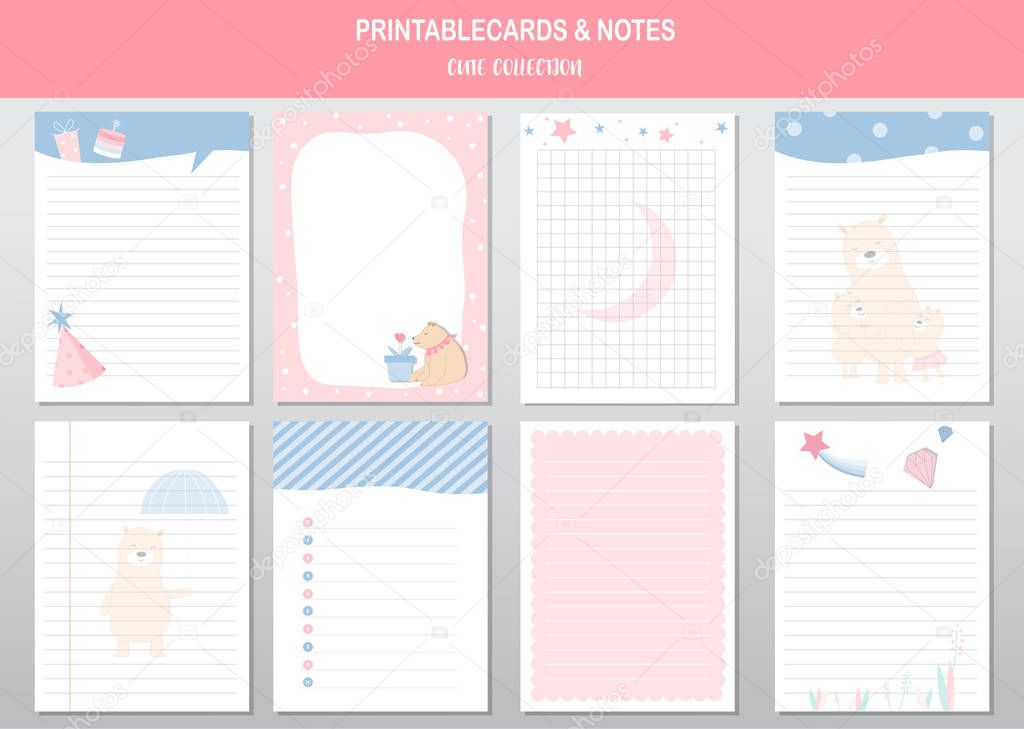 Set of animals and cute vector cards,bears,baby shower,printable,  tags,cards,templates,Notes, Stickers, Labels,Scrap booking, Congratulations, Invitations,Vector illustrations