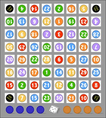 Masa oyunu çerçevesi, Komik çerçeve, Masa oyunları, Vektör çizimleri