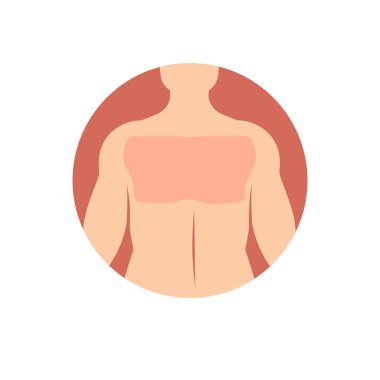 Torasik bölgede acı veren bir bölgeyi simgeleyen simge