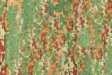 Kırık yeşil boyalı eski ahşap dokusu