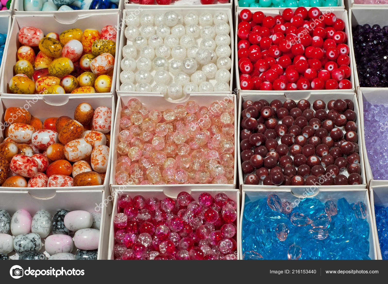Multicolored Beads Bijouterie Shop Handmade Accessories Stock Photo C Kovbasniuk 216153440