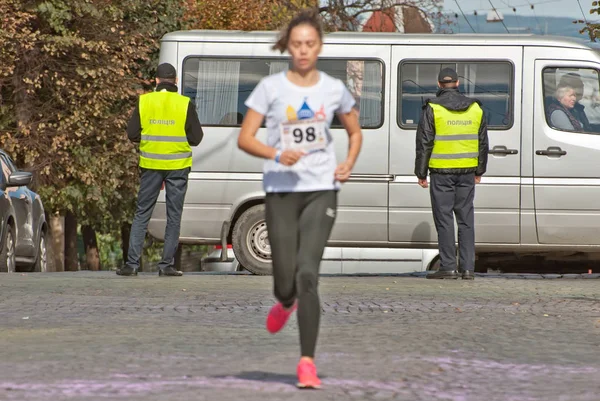 Chernivtsi Ukraine Setembro Atletas Que Participam Campeonato Ucrânia Uma Corrida — Fotografia de Stock