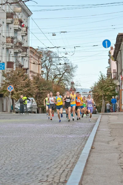 Chernivtsi Ukraine Setembro Atletas Que Participam Campeonato Ucrânia Uma Corrida — Fotografia de Stock