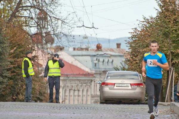 Chernivtsi Ukraine Setembro Atletas Que Participam Campeonato Ucrânia Uma Corrida — Fotografia de Stock