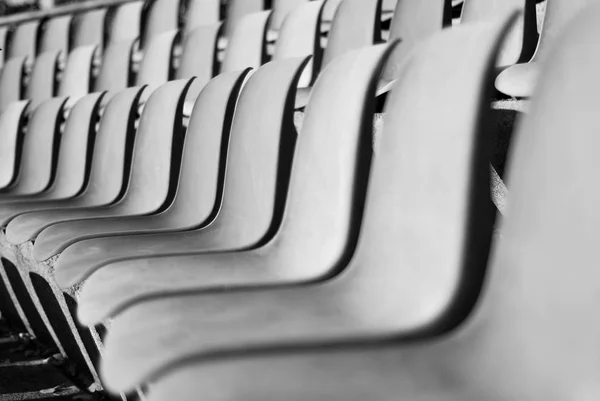 Plastic Chairs Fans Stadium — Stock Photo, Image