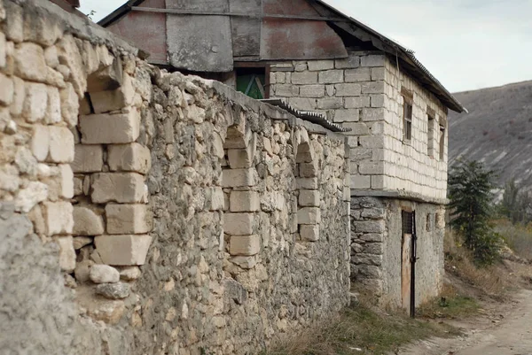 Una Vecchia Fortezza Medievale Muro Pietra Elementi Della Fortezza — Foto Stock