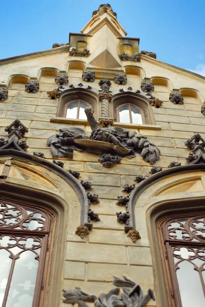 Castelo Sturdza Miclauseni Iasi Roménia Elemento Arquitetura Construindo Sobre Fundo — Fotografia de Stock