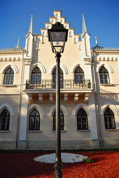 Château Ruginoasa Iasi Roumanie Élément Architecture Bâtir Sur Fond Bleu — Photo