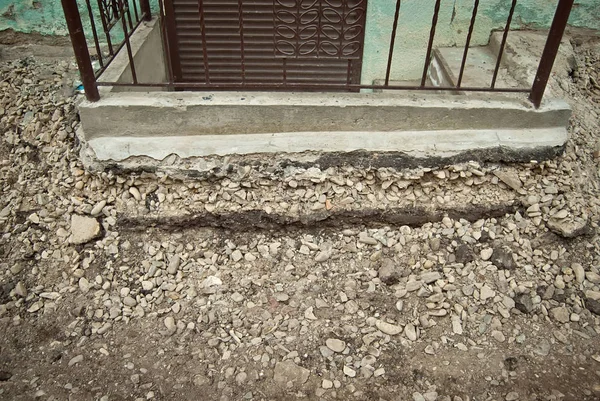 Calle Ciudad Derribada Construcción Colocación Tuberías Alcantarillado Chernivtsi Ucrania Europa — Foto de Stock