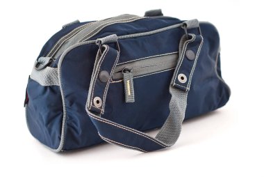 kadın renk deri çanta beyaz bir arka plan üzerinde