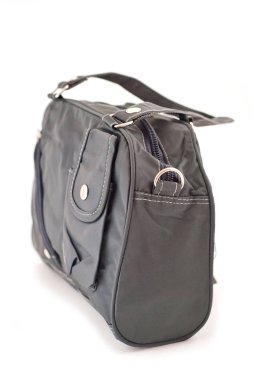 kadın renk deri çanta beyaz bir arka plan üzerinde