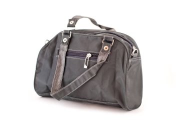 kadın renk deri çanta beyaz bir arka plan üzerinde