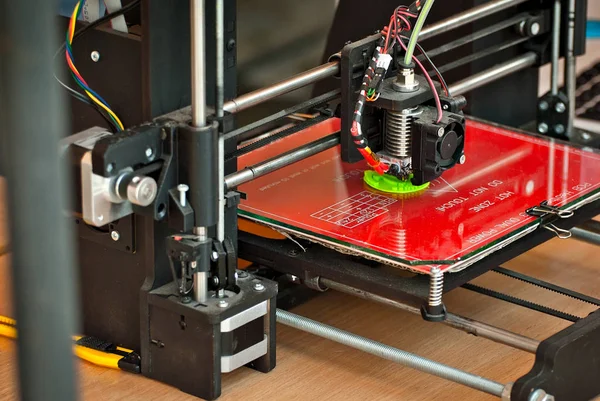 3D printer is made by yourself. Self-made technologies are presented at the children\'s science fair.