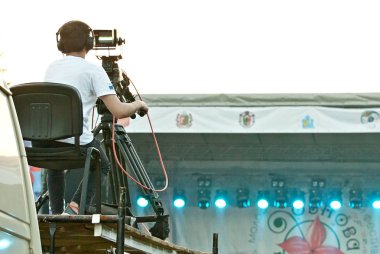 16 Ağustos 2019. Chernivtsi, Ukrayna. Gençlik, müzik etno Festivali 