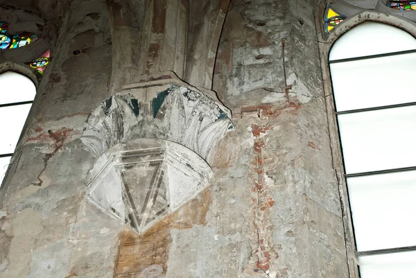 Chernivtsi Ucrânia 2019 Restauração Catedral Coração Jesus Interior Igreja Estilo — Fotografia de Stock