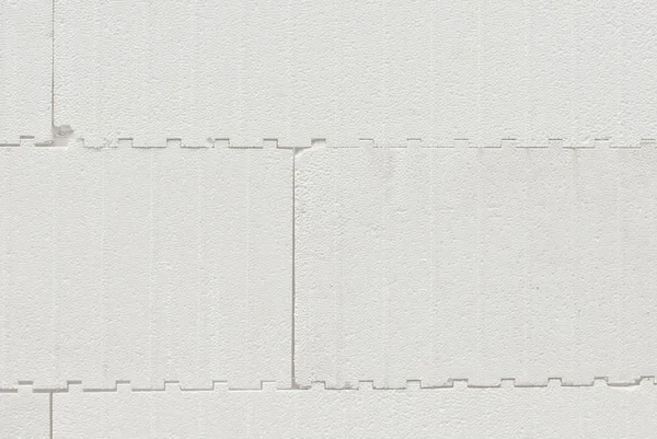Υφή Τοίχου Κατασκευασμένο Από Κύβους Λευκού Αφρού Τουβλάκια Από Τούβλα — Φωτογραφία Αρχείου