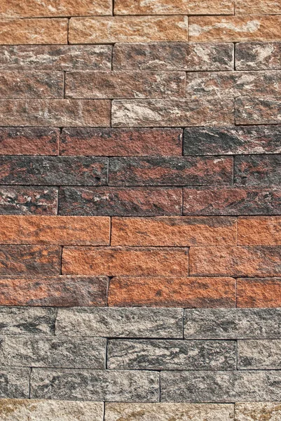 Textur Von Ziegelmauern Und Betonblöcken Muster Aus Bunten Ziegeln — Stockfoto