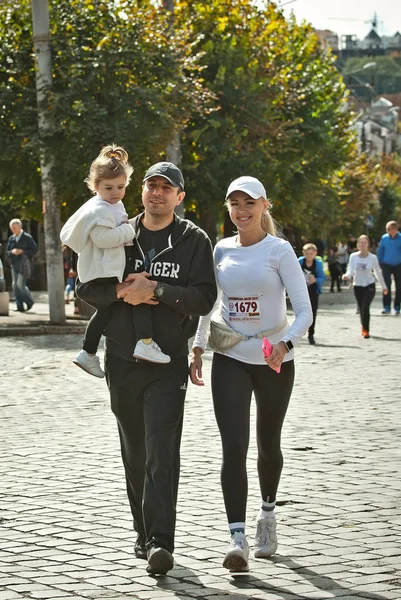 Chernivtsi Ukrayna Eylül 2019 Bukovina Mile Yardım Eğlence Koşusuna Katılan — Stok fotoğraf