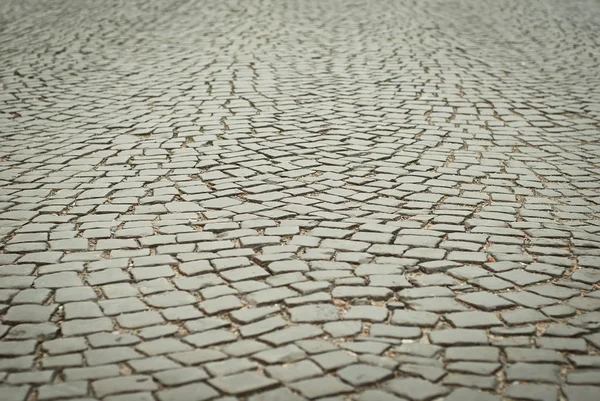 Tomma Gatan Kakel Struktur Cobblestone Närbild Skärpan Granitkakel Layout För — Stockfoto