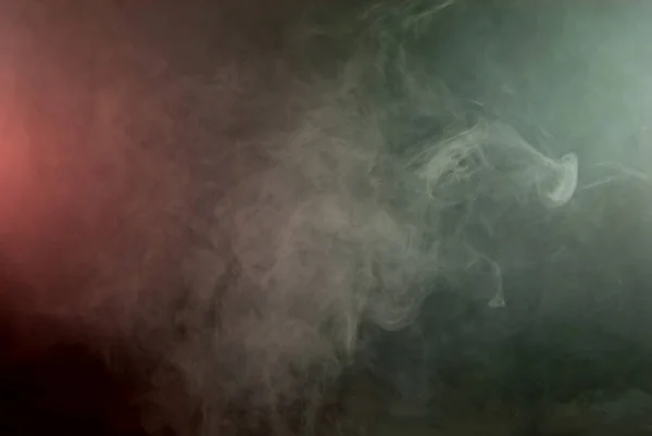 White Smoke Black Background Colored Smoke Blue Red Tinge Texture — Stock Photo, Image