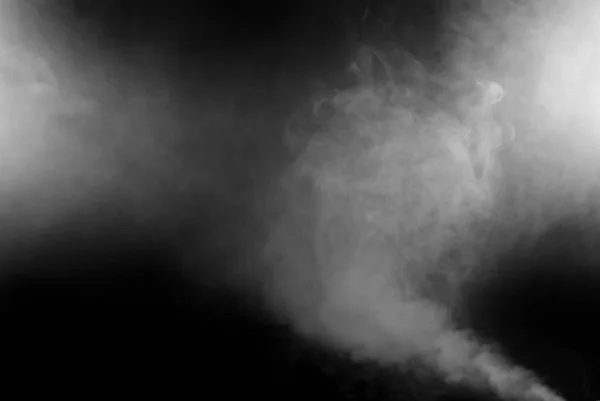 Fehér Füst Fekete Háttérrel Szétszórt Füst Textúrája Vaktöltény Tervezéshez Kollázsok — Stock Fotó