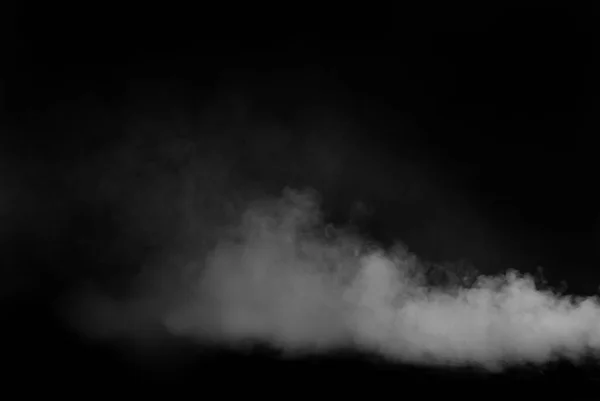 Fumée Blanche Sur Fond Noir Texture Fumée Dispersée Blank Pour — Photo