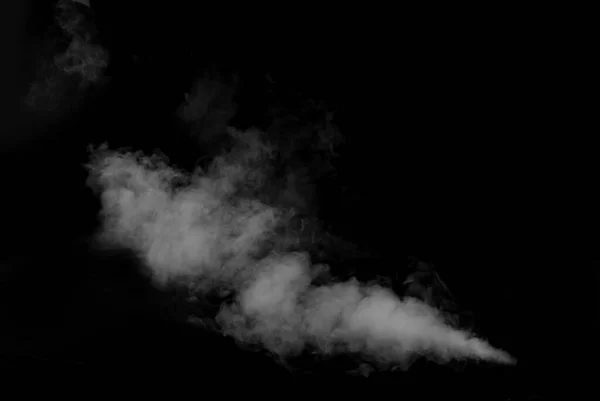 Fumo Branco Sobre Fundo Preto Textura Fumaça Dispersa Branco Para — Fotografia de Stock