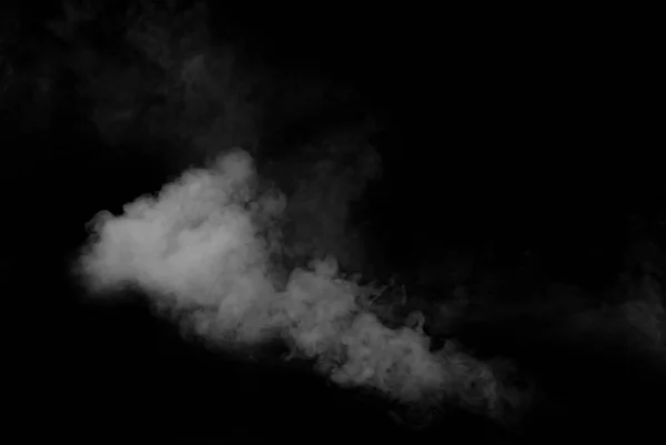 White Smoke Black Background Texture Scattered Smoke Blank Design Layout — Stock Photo, Image