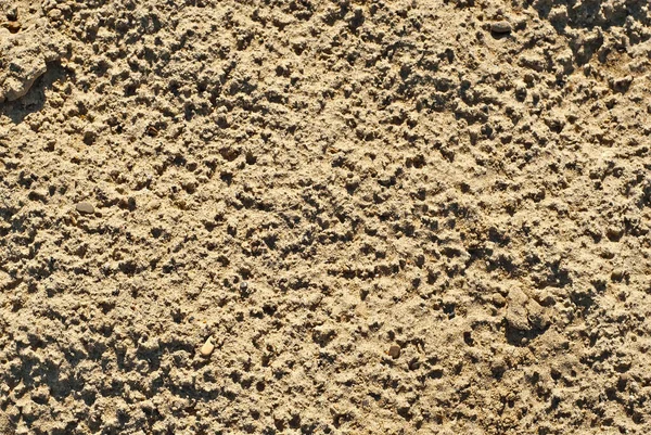 Struktura Žlutého Písku Uzavírá Špinavý Písek Malými Kameny — Stock fotografie