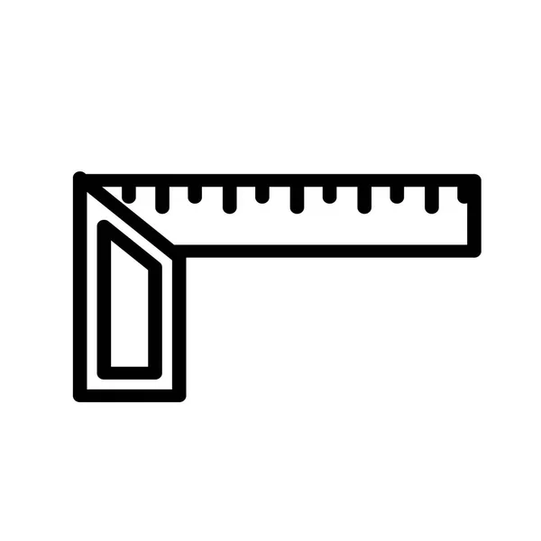Icône de l'outil carré, isolé sur fond blanc . — Image vectorielle