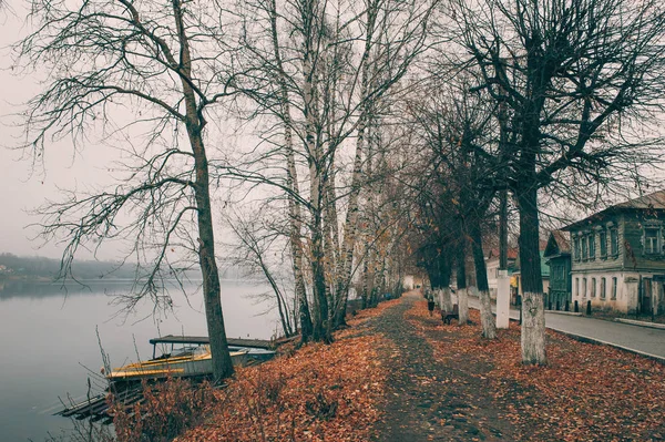 Ples old Russian city in Russia on the Volga in late autumn. The city is associated with the great Russian artist Levitan