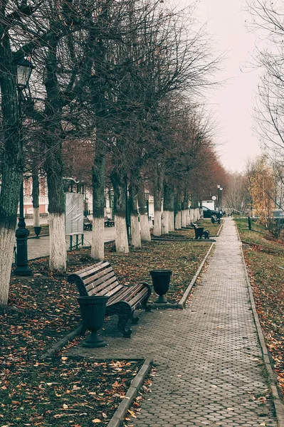 Ples old Russian city in Russia on the Volga in late autumn. The city is associated with the great Russian artist Levitan