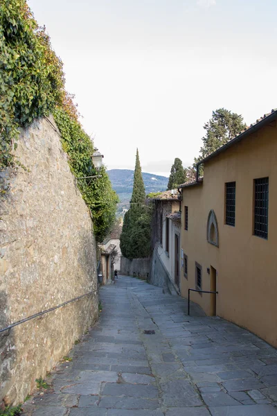 Italia Fiesole Febrero 2017 Vista Una Calle Típica Fiesole Febrero — Foto de Stock