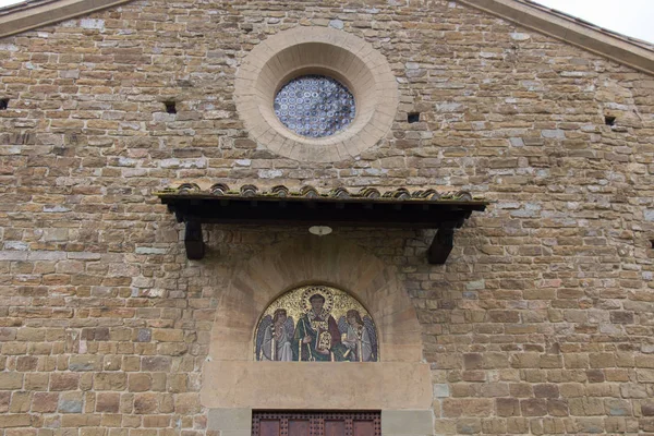 Italien Florenz Mai 2017 Mosaik Über Dem Eingang Der Arcetri — Stockfoto