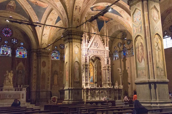 Italia Florencia Mayo 2017 Vista Interior Iglesia Orsanmichele Mayo 2017 — Foto de Stock