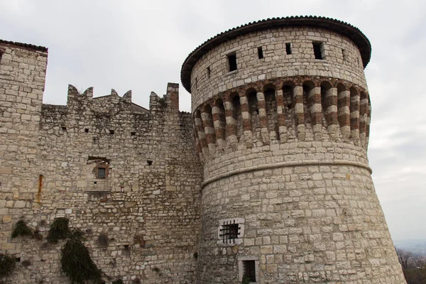 Itálie Brescia Prosinec 2017 Pohled Vězňů Věž Postavená Roce 1343 — Stock fotografie