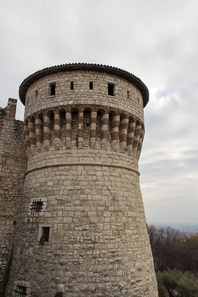 Olaszország Brescia December 2017 Nézet Foglyok Torony Épült Visconti Család — Stock Fotó